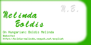 melinda boldis business card